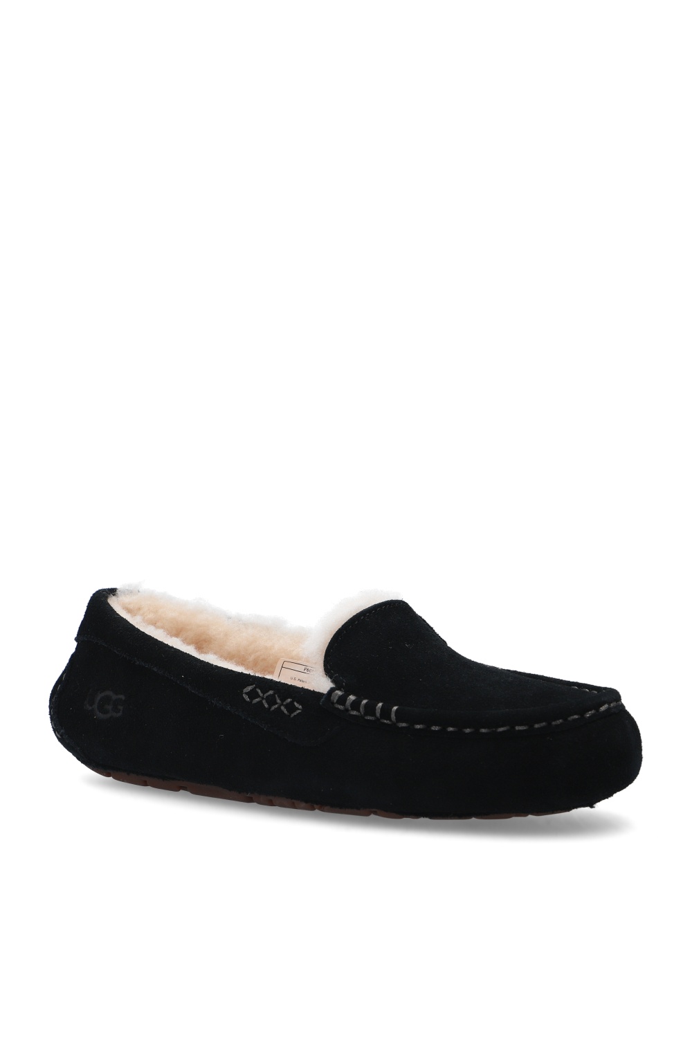 Black 'W Ansley' moccasins with fur lining UGG - Mănuși UGG W